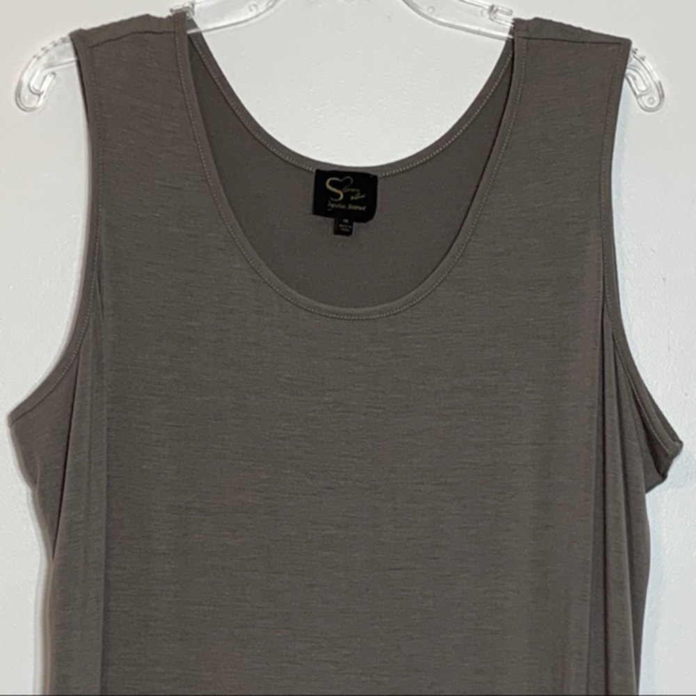 Serena Williams Signature Statement Greige Maxi Tank Top‎ Dress 1X